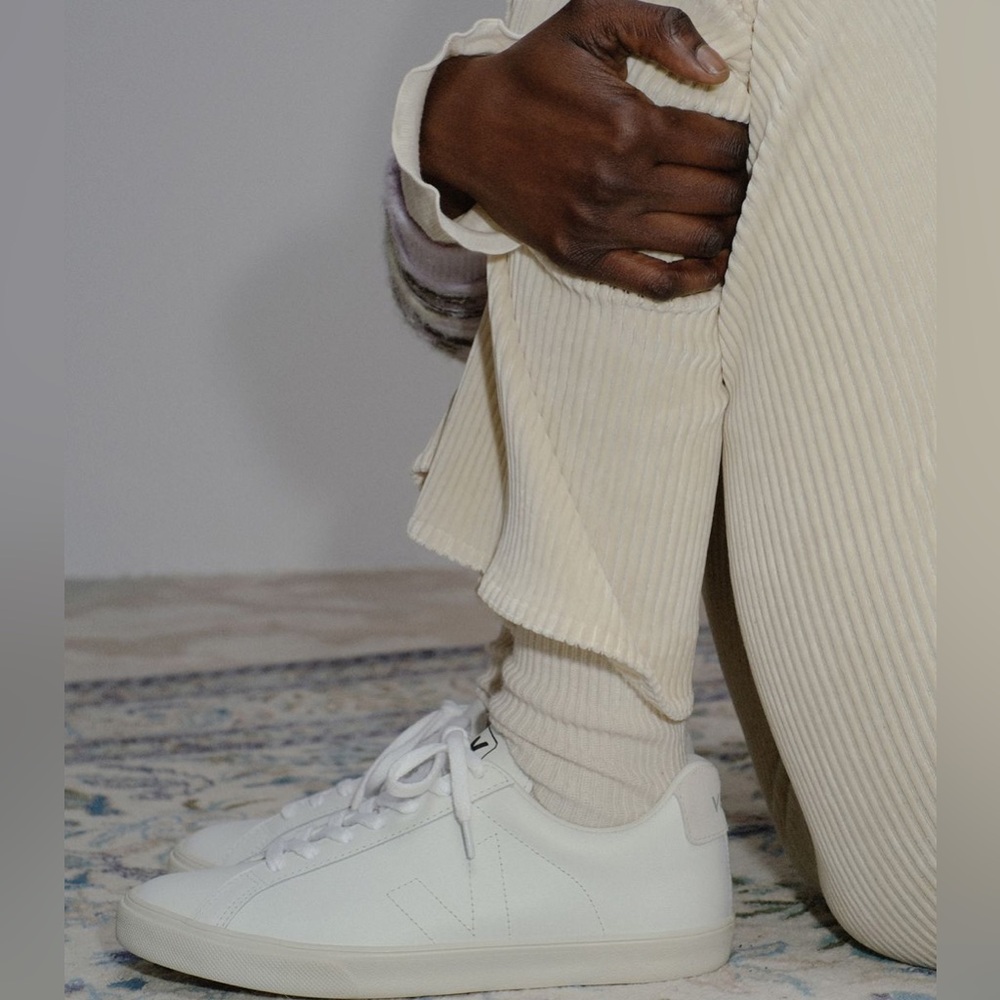 Veja White Leather Esplar Shoes Size 9